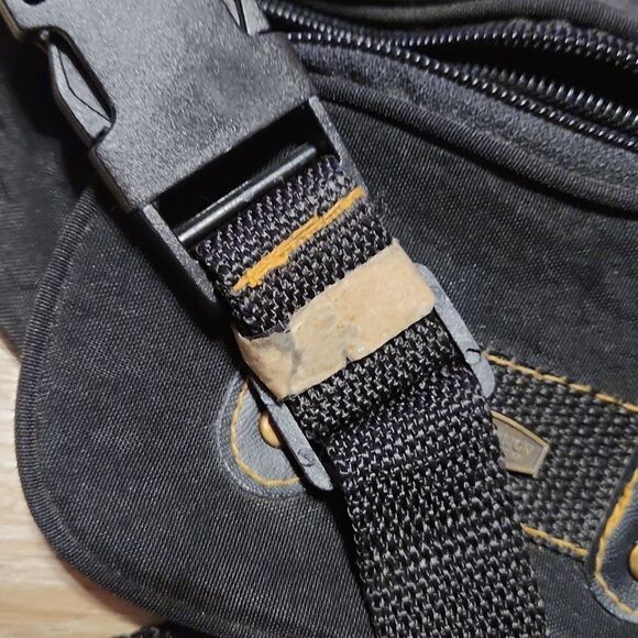 90s Beltbag Fanny Pack Nylon Pockets Buckles Fall Belt Bag Crossbody Sling - Picture 9 of 9